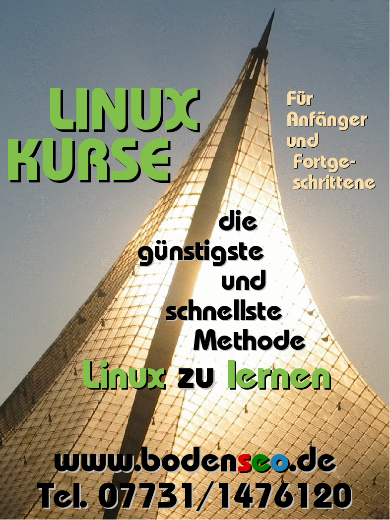 © Bernd Klein, Bodenseo, Linux-Kurse und Schulungen